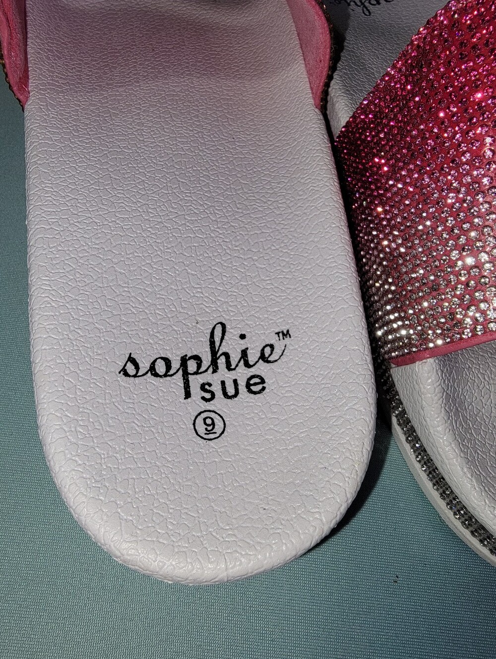 Sparkling Pink Slide Sandals with Rhinestone Upper NWOT - Picture 3 of 5